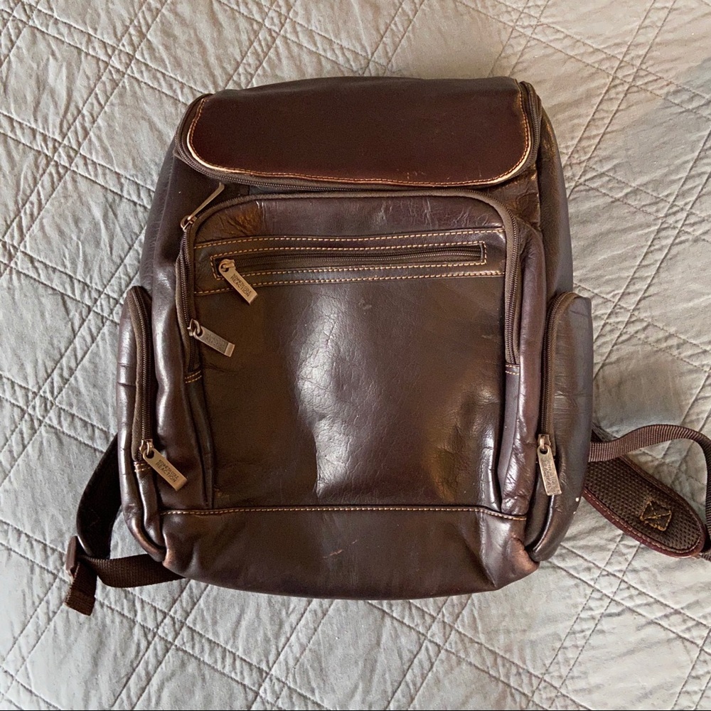 Kenneth Cole Reaction Leather Laptop Backpack